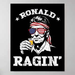 4 juli Ronald Ragin Grappig Juli Vierde Partij M Poster