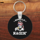 4 juli Ronald Ragin Grappig Juli Vierde Partij M Sleutelhanger (Voorkant)