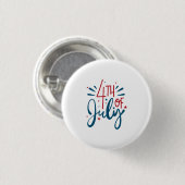 4 juli ronde button 3,2 cm (Voorkant /achterkant)
