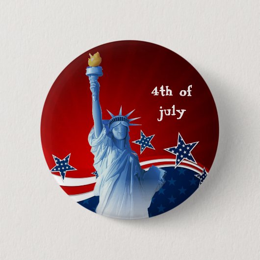 4 juli ronde button 5,7 cm (Voorkant)