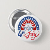 4 juli ronde button 5,7 cm (Voorkant /achterkant)