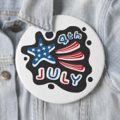 4 juli ronde button 6,0 cm (In situ)