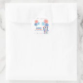 4 juli ronde sticker (Tas)