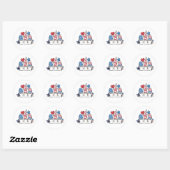 4 juli ronde sticker (Vel)