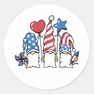 4 juli ronde sticker