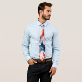 4 juli Rood en blauw Stropdas