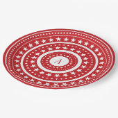 4 juli Rood Stars Monogram Bord (Gekanteld)