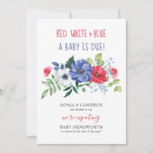 4 juli Rood White Blue Baby wegens Florence Zwange Aankondiging (Voorkant)