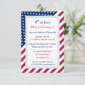 4 juli Rood Wit Blauw BBQ Party Sterren Strepen Kaart (Staand voorkant)