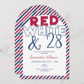 4 juli Rood Wit Blauw BBQ Picknick Verjaardagsfees Kaart (Voorkant / Achterkant)