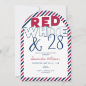 4 juli Rood Wit Blauw BBQ Picknick Verjaardagsfees Kaart (Voorkant)