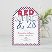 4 juli Rood Wit Blauw BBQ Picknick Verjaardagsfees Kaart (Staand voorkant)