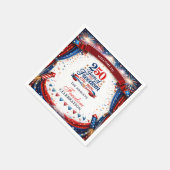 4 juli Rood Wit Blauw Feest Servet (Hoek)