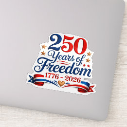 4 juli Rood Wit Blauw Feest Vinyl Sticker