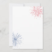 4 juli Rood Wit Blauw Jaarlijkse Patriottische Par Kaart (Achterkant)