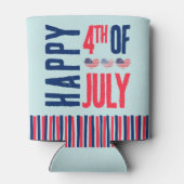 4 juli Rood Wit Blauw Patriottisch Blikjeskoeler (Achterkant)