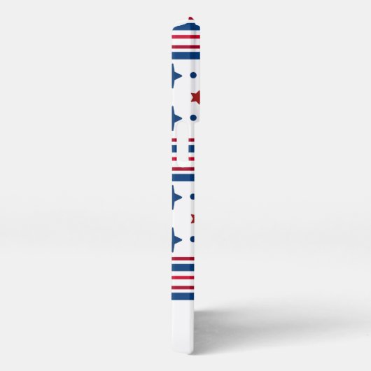 4 juli Rood Wit & Blauw Patriottisch iPhone Hoesje (Rechterkant)