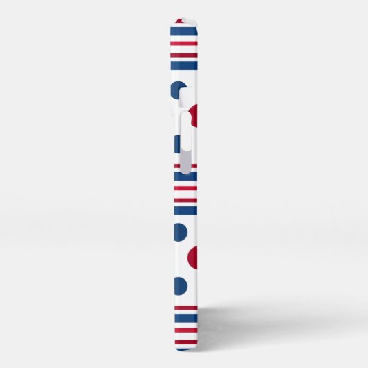 4 juli Rood Wit & Blauw Patriottisch iPhone Hoesje (Linkerkant)