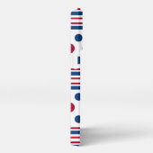 4 juli Rood Wit & Blauw Patriottisch iPhone Hoesje (Rechterkant)