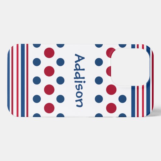 4 juli Rood Wit & Blauw Patriottisch iPhone Hoesje (Achterkant horizontaal)