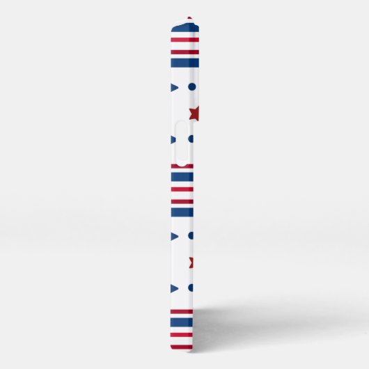 4 juli Rood Wit & Blauw Patriottisch iPhone Hoesje (Rechterkant)