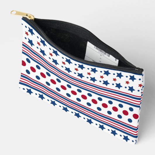 4 juli Rood Wit & Blauw Patriottisch Klein Etui (Open)