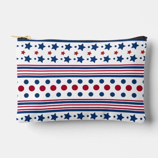 4 juli Rood Wit & Blauw Patriottisch Klein Etui (Voorkant)