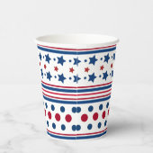 4 juli Rood Wit & Blauw Patriottisch Papieren Bekers (Rechts)
