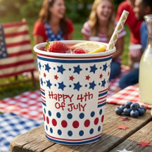 4 juli rood wit & blauw patriottisch