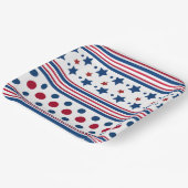 4 juli Rood Wit & Blauw Patriottisch Papieren Bordje (Gebogen)