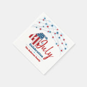 4 juli Rood Wit Blauw Patriottisch USA Vlag Sterre Servet (Hoek)