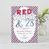 4 juli Rood Wit Blauw Picknick BBQ Verjaardagsfees Kaart (Staand voorkant)