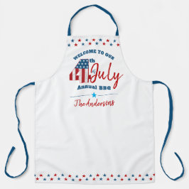 4 juli Rood Wit Blauw Sterren USA Vlag Patriottisc Schort