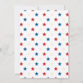 4 juli Rood Wit Blauw Uitnodiging voor viering (Achterkant)