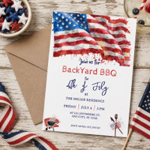 4 juli Rood Wit Blauw USA BBQ-feest 