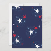 4 juli Rood Wit Blauw Vuurwerkfeest Kaart (Achterkant)