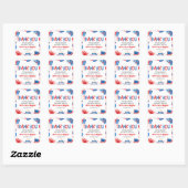 4 juli Rood Wit Blauw Zomer Verjaardagsfeest Vierkante Sticker (Vel)