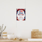 4 juli Rood Wit Blauwe Feest Welkom Poster (Keuken)