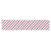 4 juli rood wit blauwe strepen patriottisch korte tafelloper (Horizontaal)