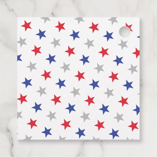 4 juli Rood wit en BBQ familienaam patriotic Bedankjes Labels (Achterkant)