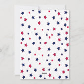 4 juli Rood Wit en Blauw BBQ Uitnodiging (Achterkant)