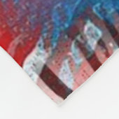 4 juli Rood Wit en Blauw Fleece Deken (Hoek)