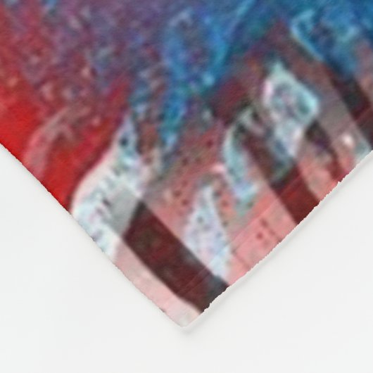 4 juli Rood Wit en Blauw Fleece Deken (Hoek)