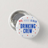 4 juli Rood, wit en blauw met sterren Ronde Button 3,2 Cm (Voorkant /achterkant)