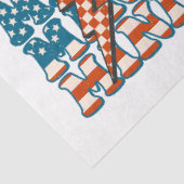 4 juli Rood Wit en Blauw voor Kunst & Ambachten Tissuepapier (Detail)