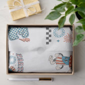 4 juli Rood Wit en Blauw voor Kunst & Ambachten Tissuepapier (Geschenk)