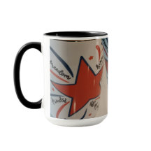4 juli rood wit en blauwe mok