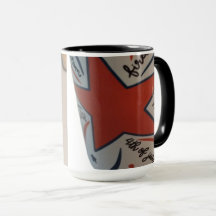 4 juli rood wit en blauwe mok