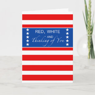 4 juli Rood wit en denken aan jou Kaart