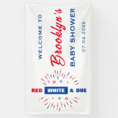 4 juli rood wit en goed Baby shower welkom Spandoek (Verticaal)